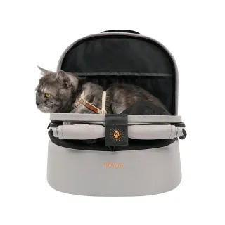 【IBIYAYA 依比呀呀】愛的抱抱敞篷寵物背包★強力磁吸扣版-暖杏/月光灰(FC2462)