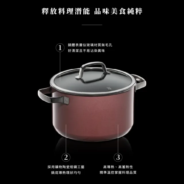 【WMF】德國製FUSIONTEC MINERAL 平底鍋 24CM(鉑金色/陶晶鍋)