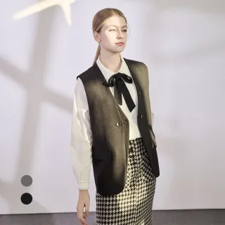 【en-suey 銀穗】網路限定 假兩件門襟西裝背心-女