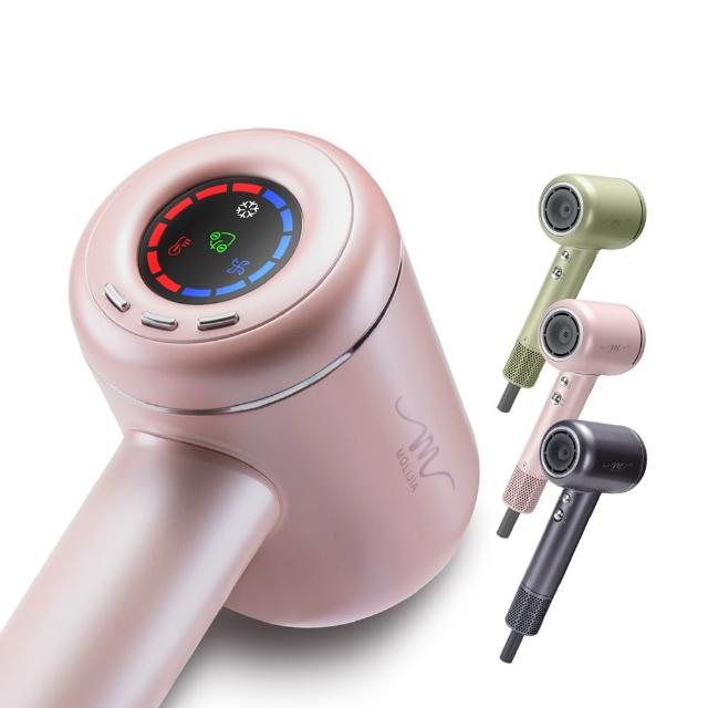 【MOLIJIA魔力家】M195負離子恆溫高速吹風機，搭載負離子技術有效護髮防毛躁，提供三段溫度與三段風速選擇，含冷風功能及安全溫度保護裝置。1000W功率輕巧設計，適合日常家用，配件含集風吹嘴。顏色選擇粉紅、綠色、灰色系，尺寸長10.6cm x 寬7.5cm x 高24.7cm，重量僅590g，電線長175cm，保固1年，產地中國。專業吹風護理，快速乾髮不傷髮！