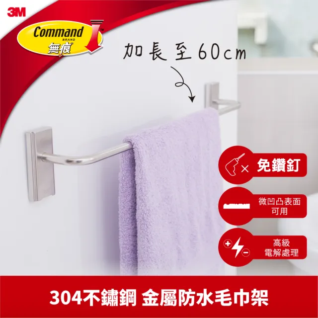 【3M】無痕304金屬不鏽鋼防水收納 四款任選-三角置物架/置物籃/牙刷架/衛生紙架 限量20組(免釘免鑽)