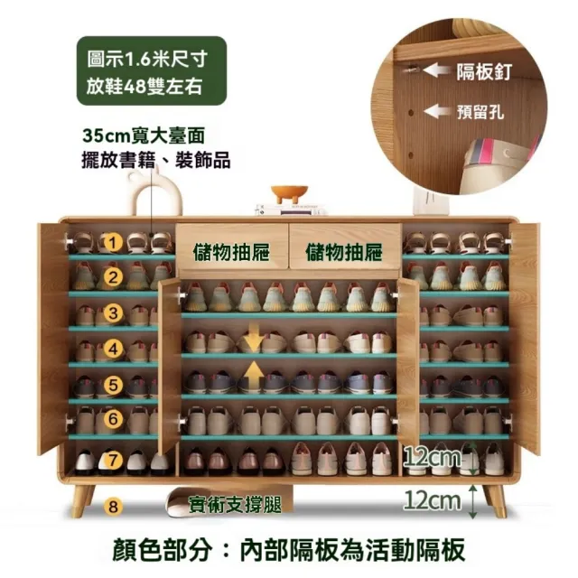 【銘利萊】北歐入☆鞋櫃 原木風室內實木鞋凳 坐凳一體玄關櫃(經典原木色120*35*101)