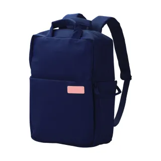 【ELECOM】迷你帆布3WAY薄型後背包(深藍)