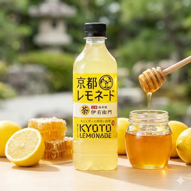 Suntory 三得利】525mlx12罐伊右衛門京都福壽園蜂蜜檸檬飲檸檬茶蜂蜜
