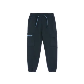 【GIORDANO 佐丹奴】童裝多口袋刷絨束口褲(26 標誌海軍藍)