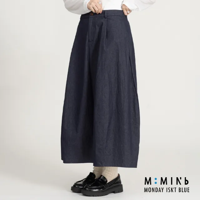 【M：MINb】俐落感立體剪裁花苞裙(深藍/中大尺碼女裝/XL女裝/大尺碼外套/裙子)