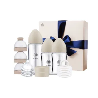 【Simba 小獅王辛巴官方直營】蘊蜜質金玻璃寬口奶瓶新生經典禮盒(彌月禮盒/新生兒適用)