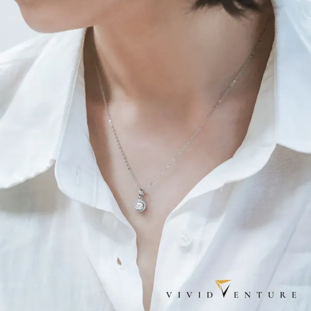 【Vividventure 亞帝芬奇】GIA 30分 DIF 3EX 八心八箭 無螢光 天然鑽石 真鑽 項鍊 時尚名媛(14K金台)