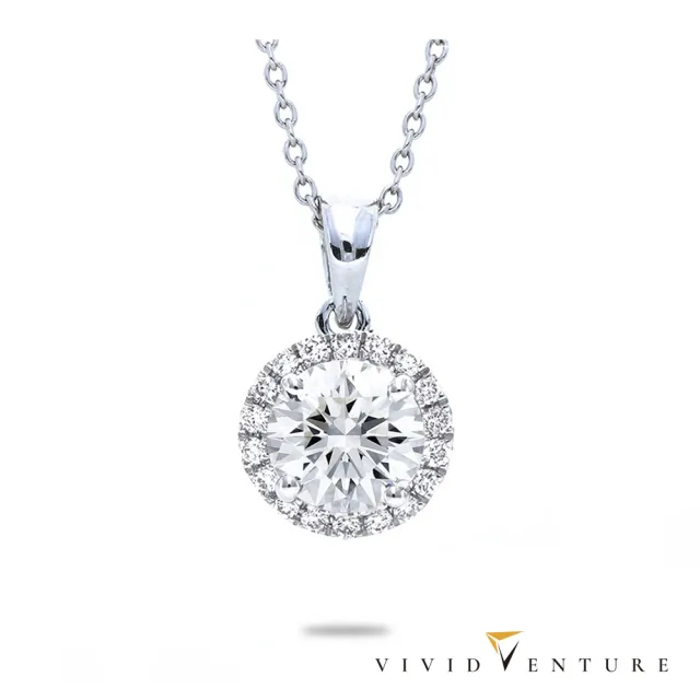 【Vividventure 亞帝芬奇】GIA 30分 DIF 3EX 八心八箭 無螢光 天然鑽石 真鑽 項鍊 時尚名媛(14K金台)