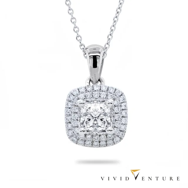 【Vividventure 亞帝芬奇】GIA 50分 DSI2 天然鑽石 真鑽 項鍊 幸福光芒(14K金台+14K金鍊)