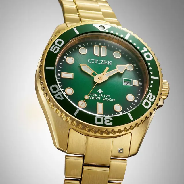 【CITIZEN 星辰】PROMASTER 200米光動能潛水錶-40.6mm綠(BN0262-59W)