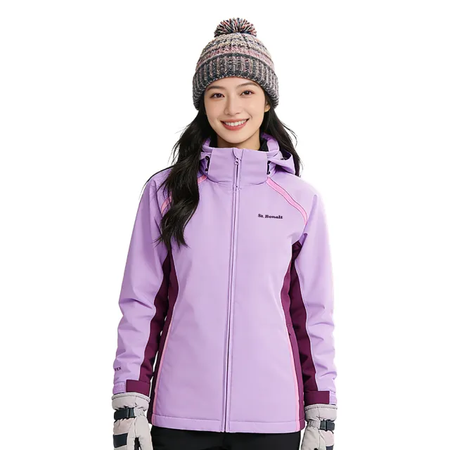 【St.Bonalt 聖伯納】時尚純色防水防風 保暖雪服外套│女款 FW3007(雪衣 滑雪服 滑雪配備 雪地)