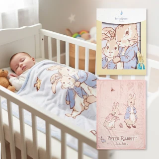 【奇哥官方旗艦】比得兔 幼兒輕量棉柔毛毯禮盒 100x140cm(寶寶新生兒禮 滿月禮 彌月禮 嬰兒禮盒 彌月禮盒)