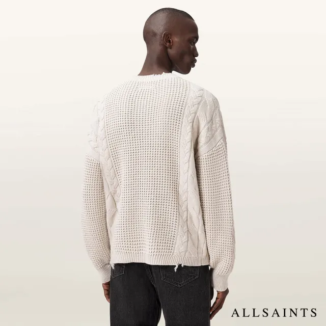【ALLSAINTS】TENTER 寬鬆羊毛針織上衣-白 M031KD(常規版型)
