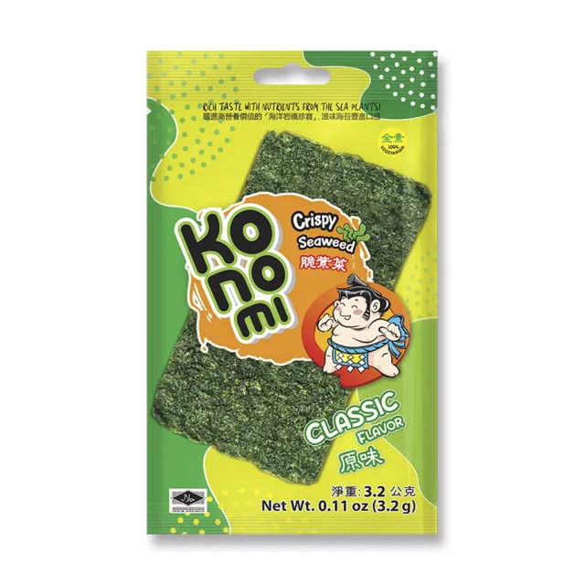 【KoNoMi 相撲手】大薄片海苔分享盒 原味/辣味(3.2g*10片入)