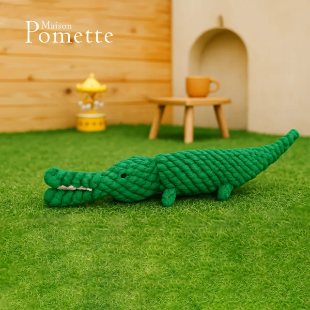 【Maison Pomette】小鱷魚繩結玩具 狗狗玩具(瑪頌·波美特)