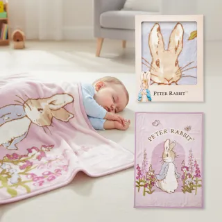 【奇哥官方旗艦】恬雅比得兔幼兒毛毯/蓋毯禮盒 100x140cm(寶寶新生兒禮 滿月禮 彌月禮 彌月禮盒)