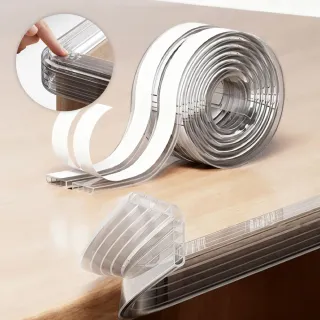 【kingkong】自黏PVC透明安全防撞條 氣囊保護條-2M(兒童防護條 桌邊護角條)