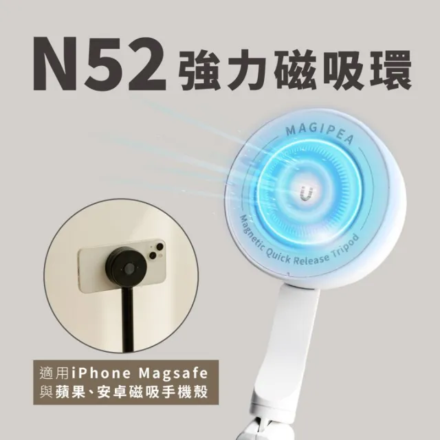 【MAGIPEA】美極品 磁吸三腳快開棒(磁吸＋夾具二合一 全機型都適用)