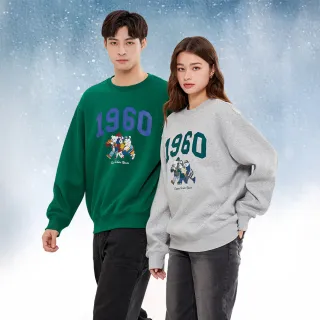 【Hang Ten】男裝-正韓韓國連線-內刷毛經典熊印花大學T(多款選)