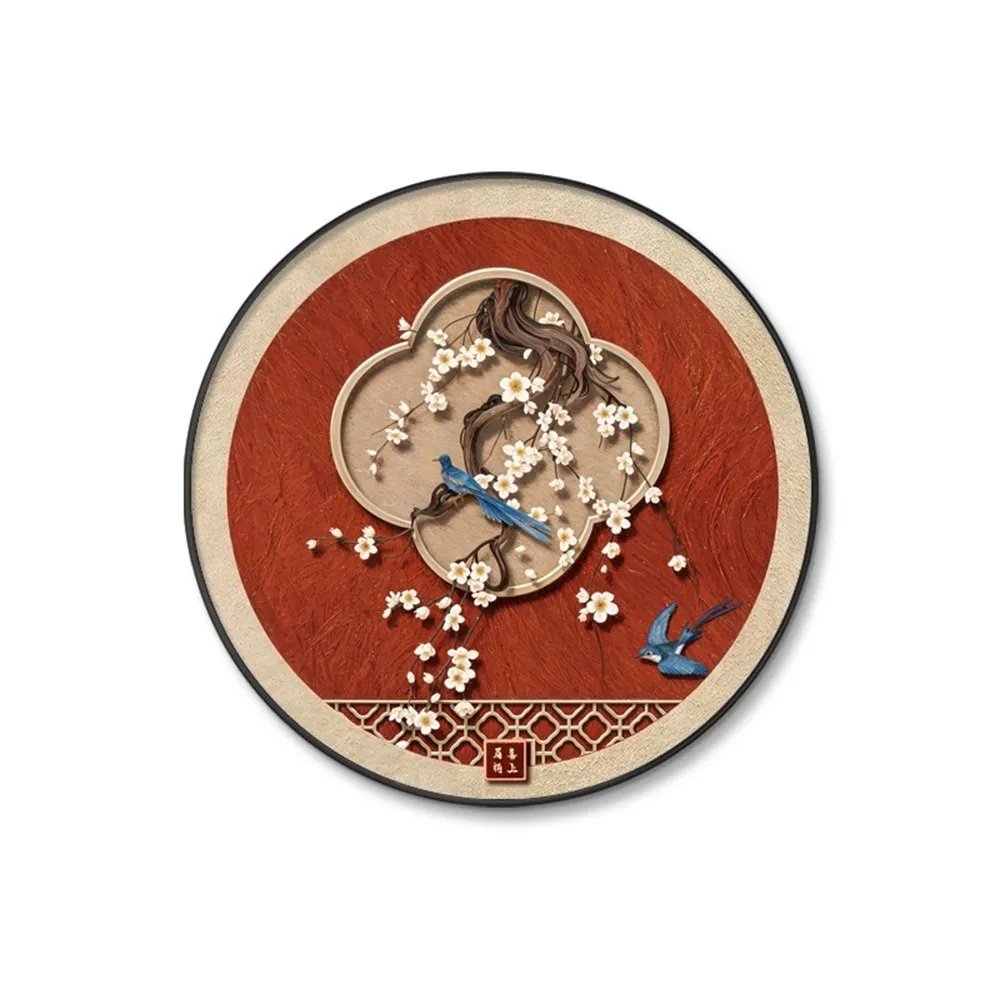 墨香居】新中式客廳裝飾掛畫背景墻掛畫裝飾畫玄關畫桌面擺件壁畫(掛畫30公分PVC畫框預購15天) - momo購物網- 好評推薦-