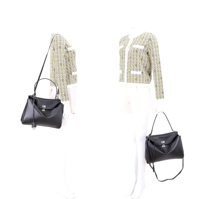 【Balenciaga 巴黎世家】Rodeo 中款 粒面牛皮托特包 肩背包 手提包(789772 巴黎世家Kelly包)