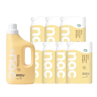 【nac nac】全酵抗病毒PLUS嬰童衣物潔淨露/箱購(1罐+7補充包)