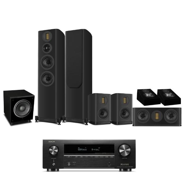 【Denon 天龍】家庭劇院組合(AVR-X1800H+Wharfedale EVO5.4+5.1+5.C+SW-10+Diamond 12 3D)