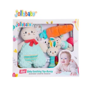【Jollybaby】兔子安撫玩具(新生兒彌月禮盒)