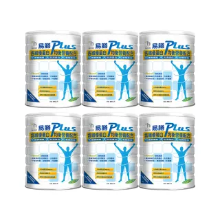 【易而善】易膳Plus含纖優蛋白均衡營養配方900gX6罐(管灌 特殊營養食品 膳食纖維 乳清蛋白 病後調養)