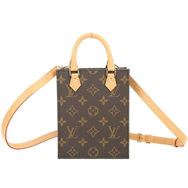 【Louis Vuitton 路易威登】M81295 咖啡色帆布拼牛皮斜背/手提包(琴譜包)