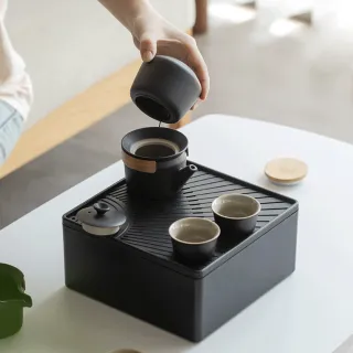 【LIFE SHOP】旅行茶具套組(泡茶組 旅行泡茶 茶具 茶器套裝組)