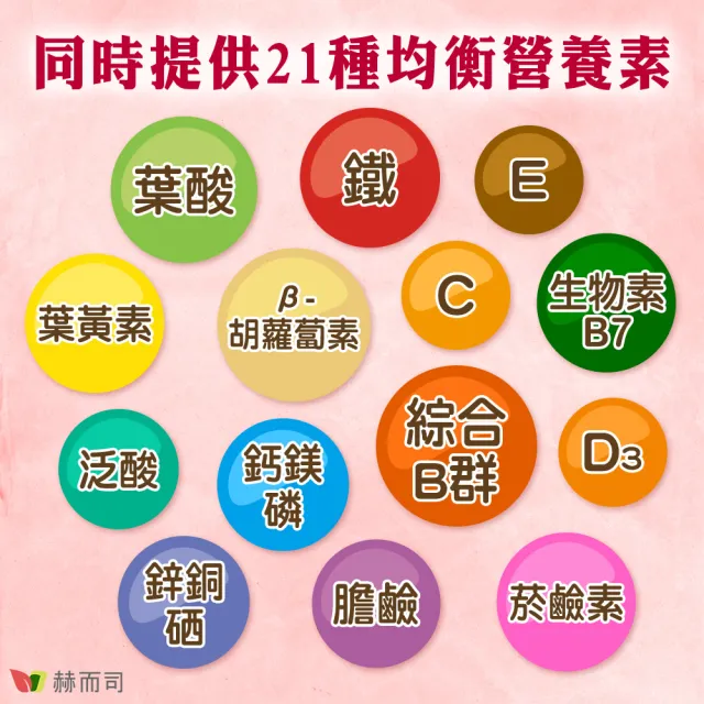 【赫而司】新元氣綜合錠升級版2罐(共120顆懷孕婦產後哺乳女性含葉黃素葉酸血紅素鐵B群全素食維他命)
