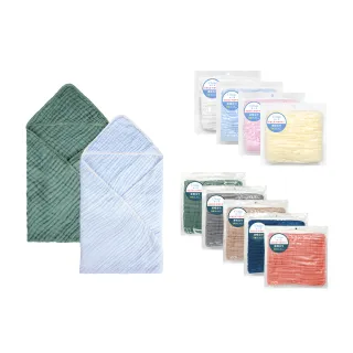 【L’Ange 棉之境】6層紗布連帽浴巾 65x65cm(多款可選)