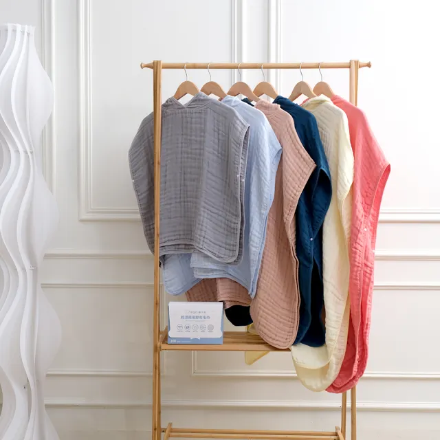 【L’Ange 棉之境】6層純棉紗布連帽斗篷浴巾 95x80cm(多款可選/XL)