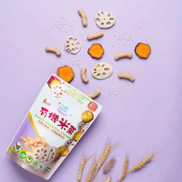 【BABY SECRET 寶寶的秘密】有機米菓 -袋裝6M+(3入組合/多款可選)
