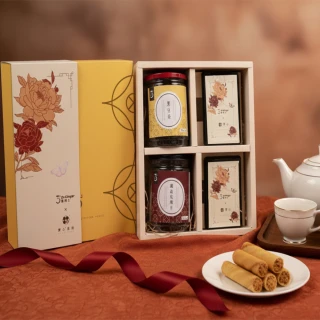 【Dr. Ginger 薑博士】x實心蛋捲聯名-茶香捲好運禮盒(附提袋/送禮推薦/長輩/伴手禮/年節禮盒/過年)