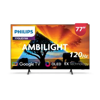 【Philips 飛利浦】77型4K 原生120Hz OLED Google TV 智慧顯示器(77OLED789)