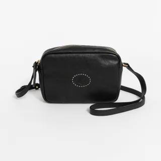 【ZODENCE 佐登司】HAN義大利植鞣革方型斜背小包(深邃黑)