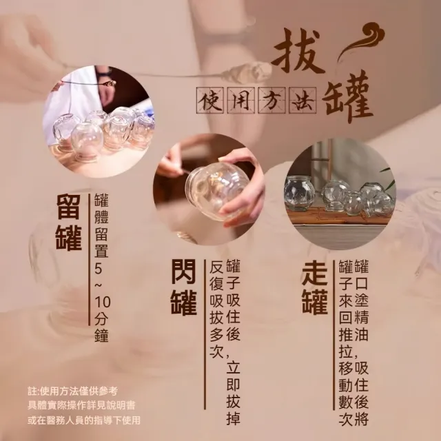 【華佗牌】10罐玻璃拔罐器醫用火罐(玻璃火罐 拔罐器 祛濕玻璃火罐)