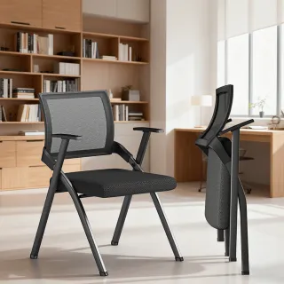 【極美家居】多功能折疊辦公椅-4入(折合椅 折疊椅 辦公椅 補習班椅 會議椅 培訓椅 免組裝)