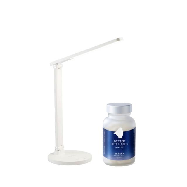 【Philips 飛利浦】66250 品祺 LED全光譜讀寫檯燈+好好生醫飛航模式膠囊組(PD059)