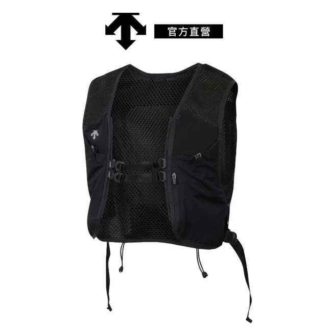 【DESCENTE】迪桑特 中性 專業越野跑輕量背心(黑色)