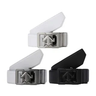 【DESCENTE】GOLF 迪桑特 男士 M號基本款半自動腰帶(黑色/白色/淺灰色)