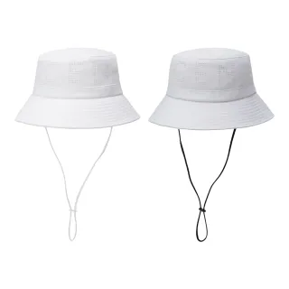 【DESCENTE】GOLF 迪桑特 男士 高爾夫漁夫帽(白色/淺灰色)