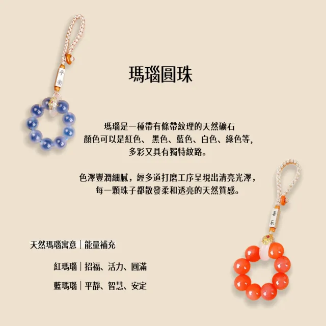 【A&R】招財開運 轉運瑪瑙平安指環鑰匙扣掛飾 兩款任選(包包掛飾 能量 招福 平安 生日禮物)