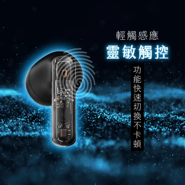 【KINYO】炫光電競低延遲 半入耳無線藍牙耳機(BTE-3909)