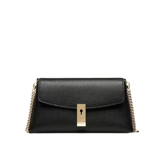 【BALLY】官方直送 BALLY LOCK ME 黑色鍊包