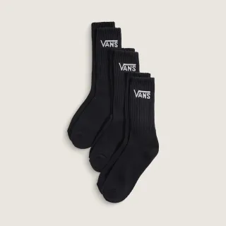 【VANS 官方旗艦】Classic Crew 黑色長襪