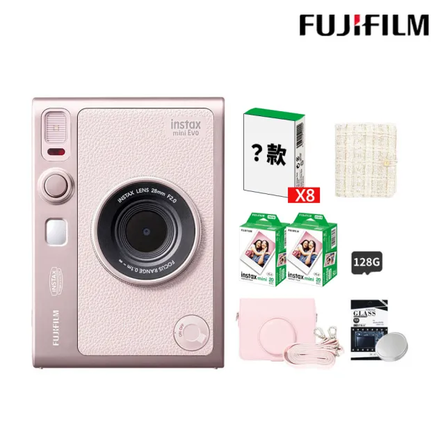 【FUJIFILM 富士】Instax Mini EVO 混合式數位拍立得相機 原廠公司貨(皮套底片相冊多禮豪華組合)